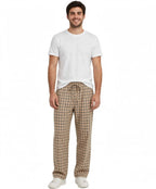 Men's Pyjama Pants - Beige Chequered