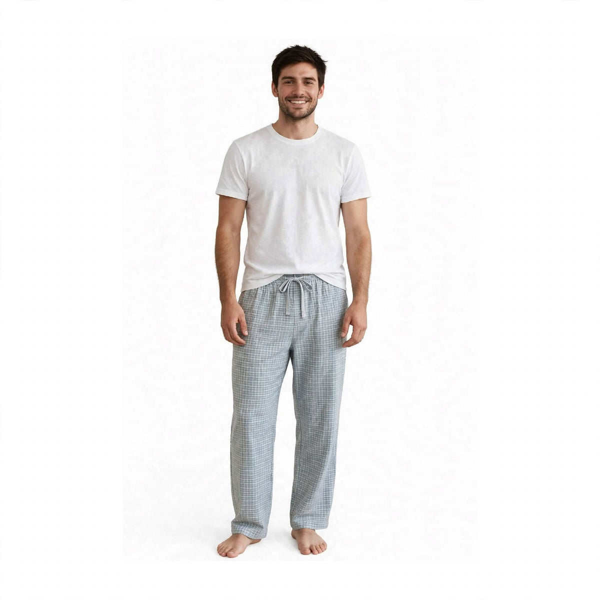 Men's Pyjama Pants - Blue Chequered