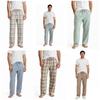Men's Pyjama Pants - Gold Chequered
