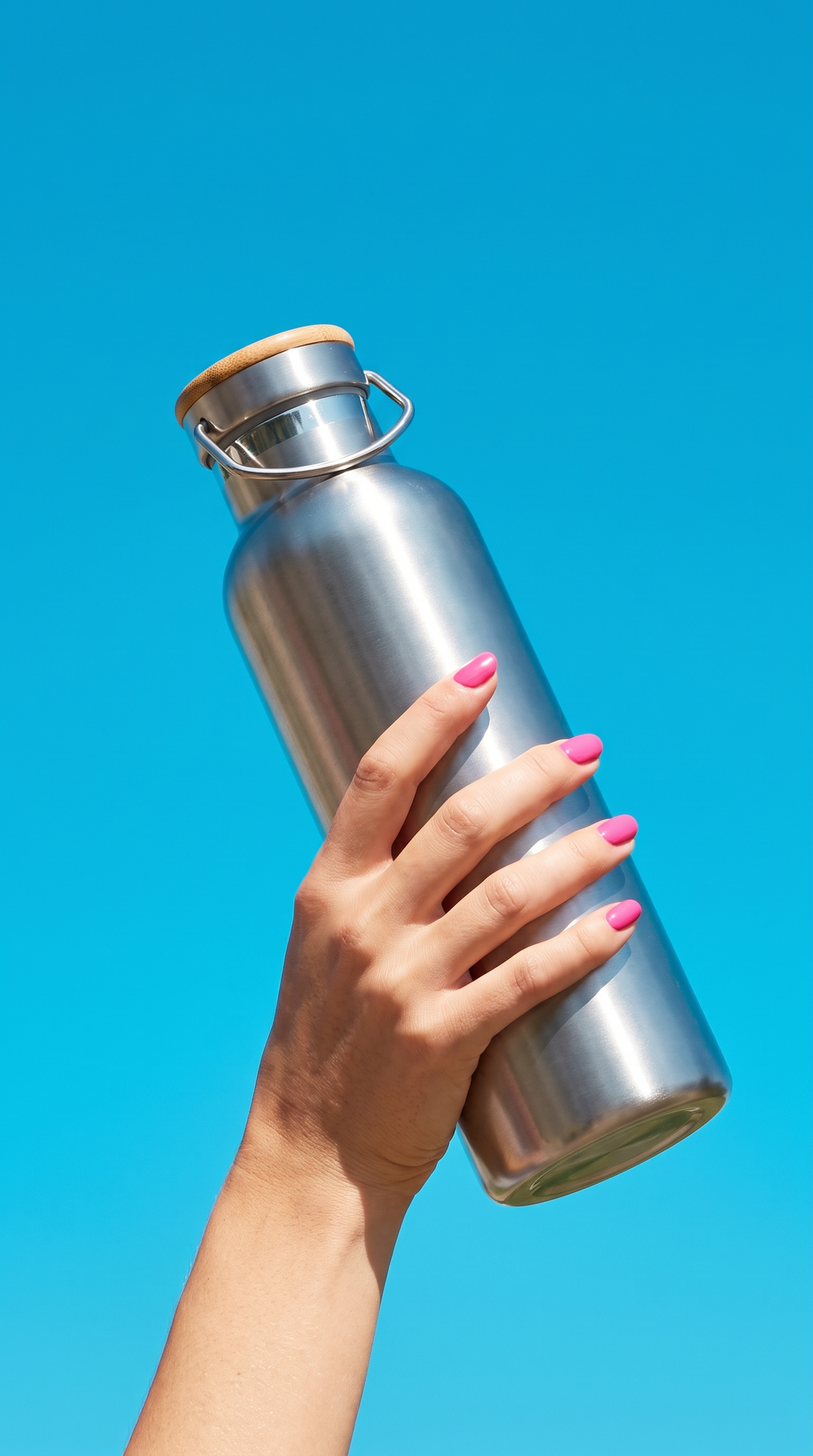 Insulated Stainless Steel Water Bottle 1000ml - Silver