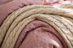 Stonewashed Cotton 4-Piece Bedding Set - Dusty Pink
