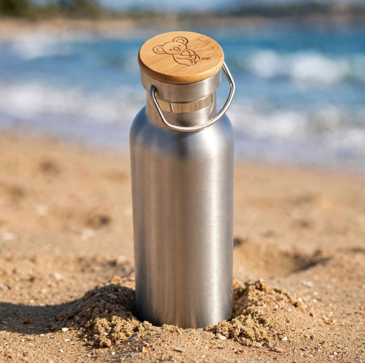 Insulated Stainless Steel Water Bottle 1000ml - Silver