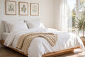 Stonewashed Cotton 4-Piece Bedding Set - White