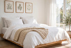 Stonewashed Cotton 4-Piece Bedding Set - White