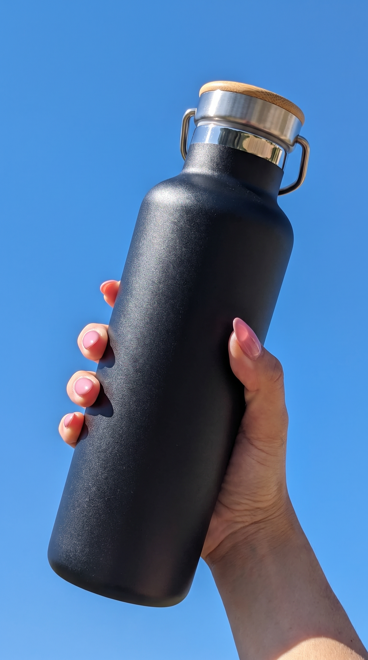 Insulated Stainless Steel Water Bottle 1000ml - Black