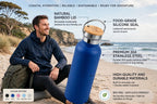 Insulated Stainless Steel Water Bottle 1000ml - Royal Blue