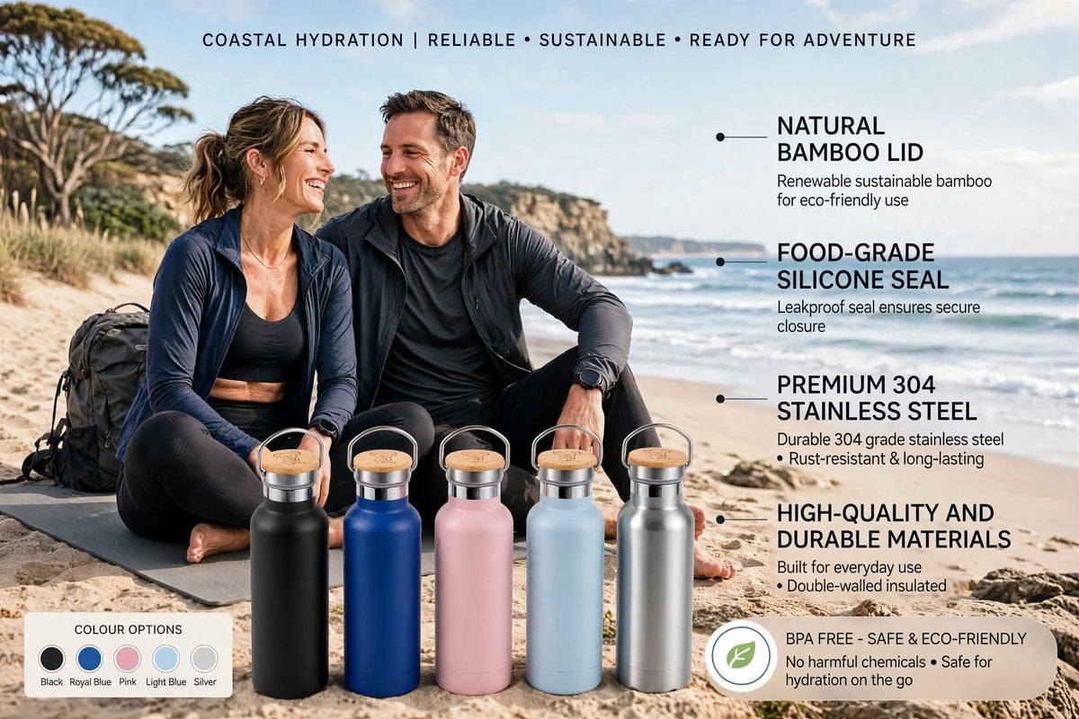 Insulated Stainless Steel Water Bottle 1000ml - Pink