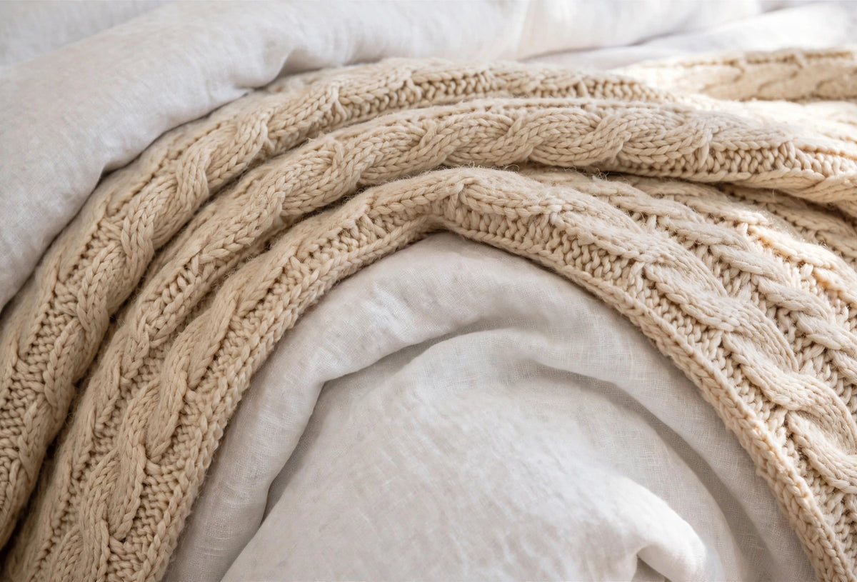 Stonewashed Cotton 4-Piece Bedding Set - White