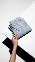 Men's Pyjama Pants - Blue White Chequered